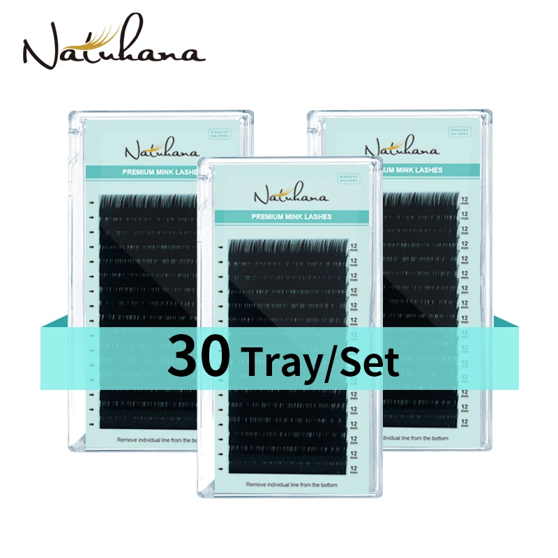 NATUHANA оптовая продажа 30 чехлов/партия 16 рядов женские накладные ресницы
