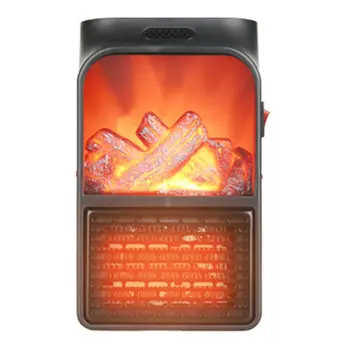 

Creative Mini Home Flame Heater Flame Simulation Mini Heater Fan Portable Desktop Heater Hot Air Fan