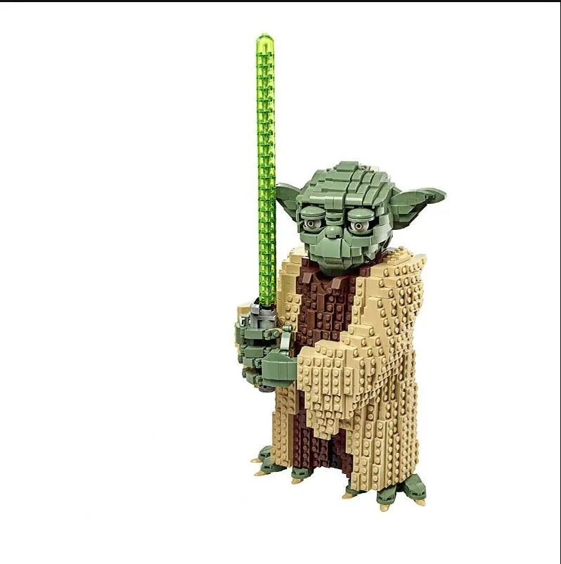 Günstige Star Wars Serie Yoda Bausteine Ziegel Spielzeug kinder Weihnachten geschenk Kompatibel 75255