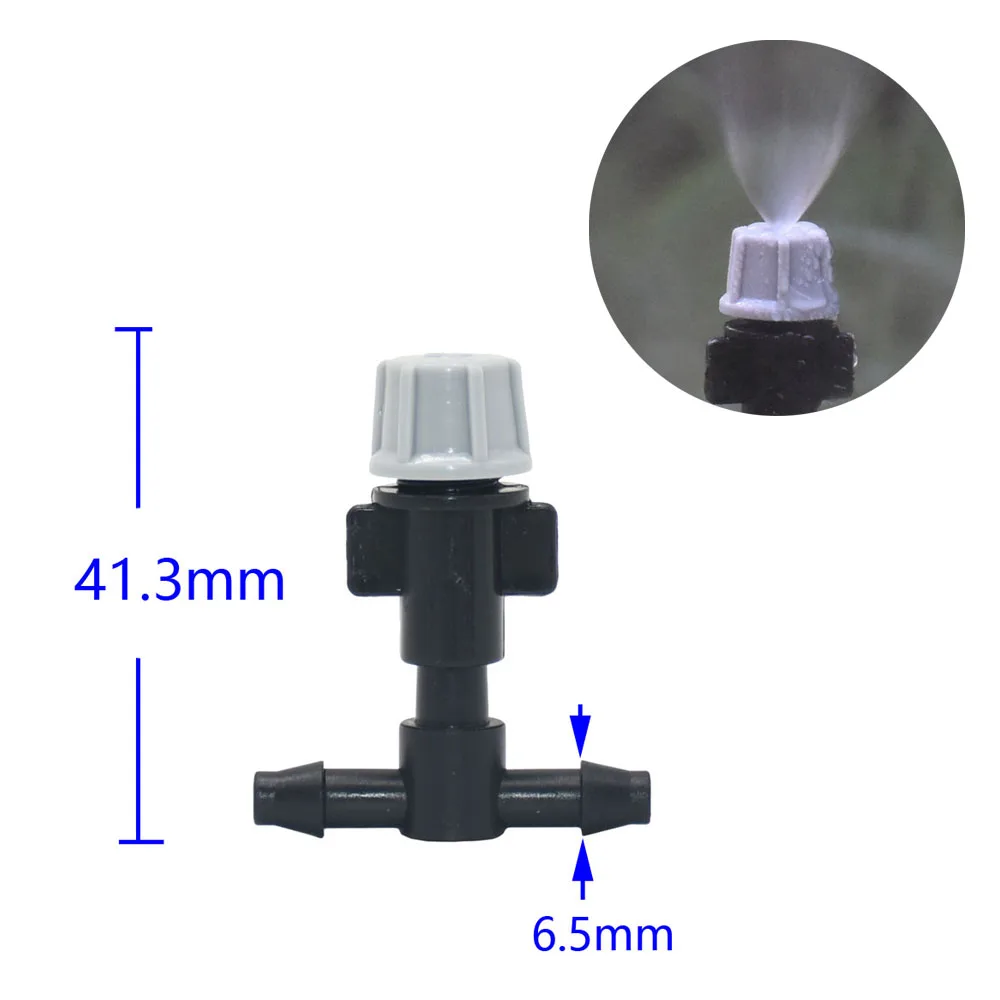 1/4Inch Nozzle Dripper Watering Sprayer Misting Atomizing Sprinkler Garden Irrigation System With Hose Tee Barb thread Connector,hose spray nozzle,garden sprinkler,atomizing sprayer,water sprayer,garden sprayer,spray nozzle,garden spray nozzle,watering nozzle,misting nozzles