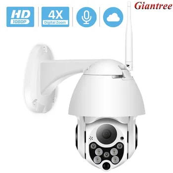 

1080P PTZ IP Camera Wifi Outdoor Speed Dome Wireless Wifi Security Camera Pan Tilt 4X Digital Zoom 2MP Network CCTV Surveillance