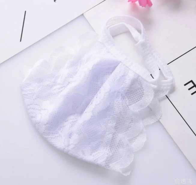 New Women's Thin Sunscreen Vintage Cotton Lace Masks Lady's Mouth-Muffle Respirator Cycling Anti-Dust Fashion