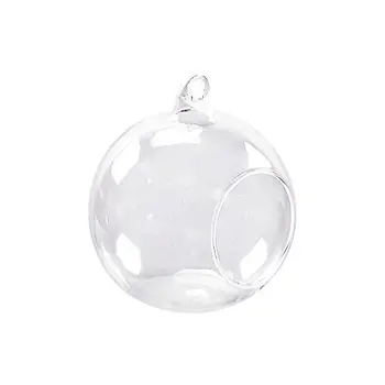 

Hanging Glass Bottle Glass Vase Terrarium Hydroponic Container Decor - 12cm
