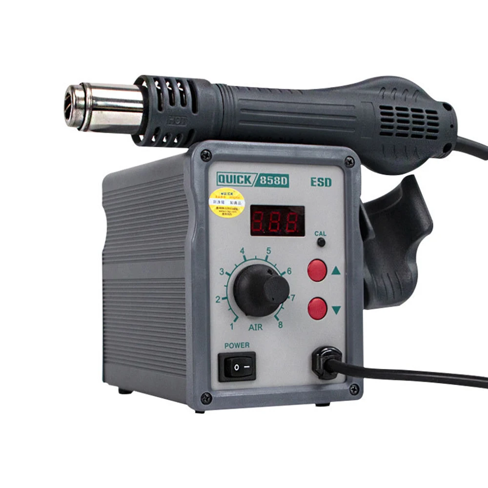 

700W Display Hot Air Gun Welding Stand 100-450â„ƒ Solder Tools Welding Table Machine QUICK 858D Remove Repair Gun Tool