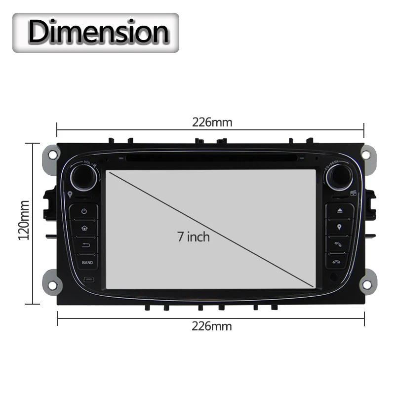 2 Din 7 дюймов Android 9,0 автомобильный DVD мультимедийный плеер 2G+ 16G gps навигация wifi Bluetooth аудио стерео радиоплеер для-d Fo-c