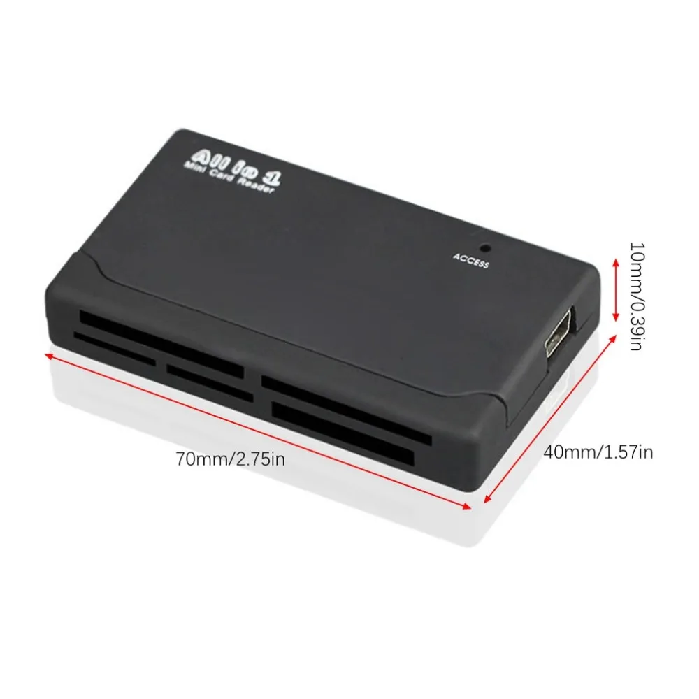 Мини-26 в 1 USB 2,0 High Speed устройство чтения карт памяти CF xD SD MS SDHC с Светодиодная лампа Карта Reader
