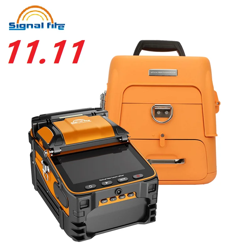 AI-8C  AI-9 Signal Fire Multi-language Optical Fiber Fusion Splicer FTTH Fiber Splicing Machine With Optical Power Meter  VFL