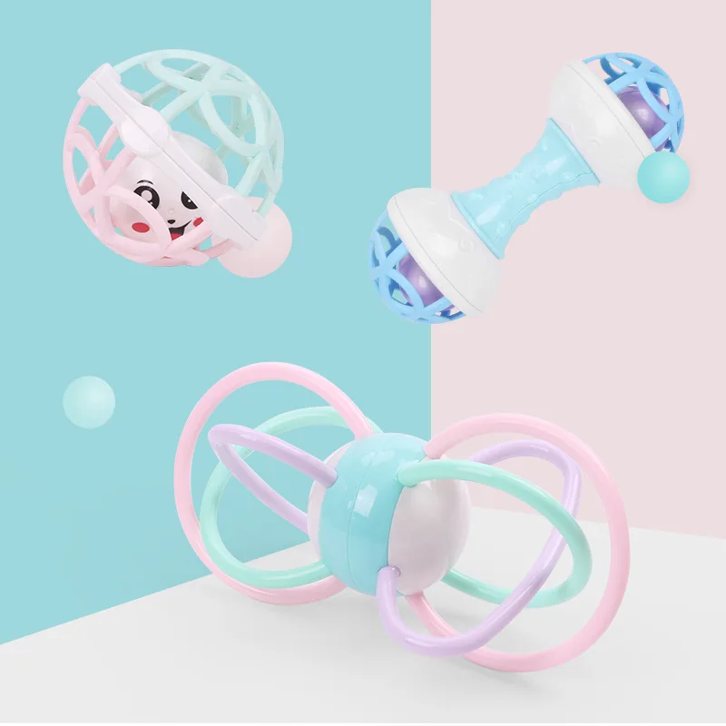 

1 pcs Baby Rattles Soft glue DIY Educational Multilateral Rattle Ball With Rattles Baby Hand Catch Ball Toy Teether For Newborn