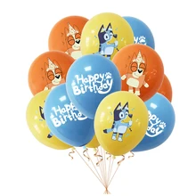 12 cal Bluey Puppy lateksowe balony na Baby Shower szczęśliwy artykuły urodzinowe tanie i dobre opinie CN (pochodzenie)