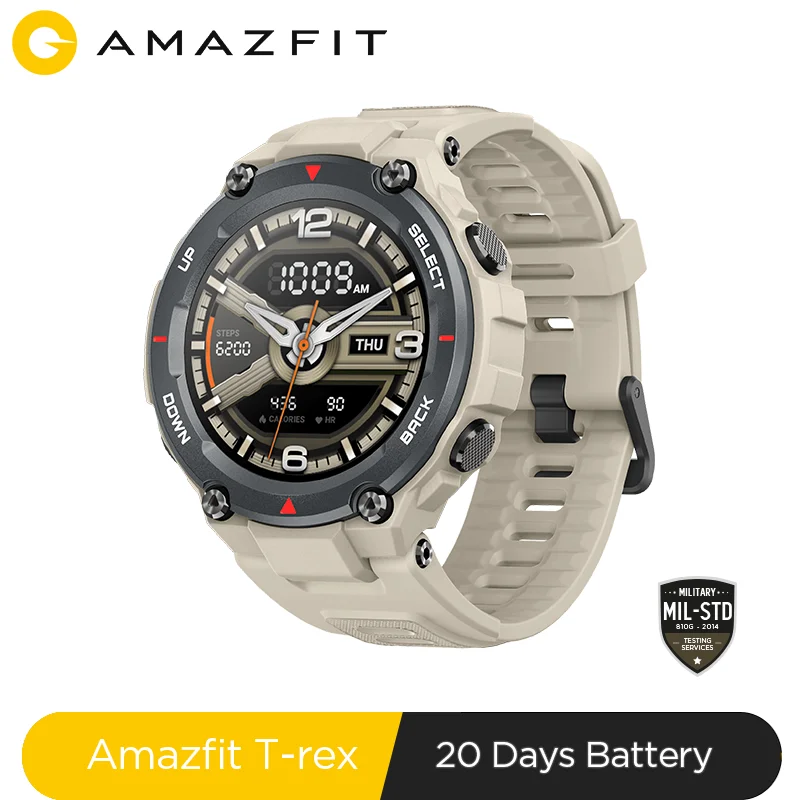 $149.99 New Ces Amazfit -Rex Rex Smartwatch Amoled Display Smart Watch Gpsglonass Days Battery