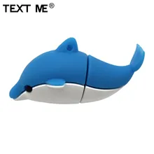 Напиши мне с милыми рисунками животных Дельфин стиль usb флэш-накопитель usb 2,0 4 GB/8 GB/16 GB/32 GB/64 Гб флешка, подарок U диска