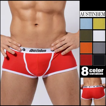 

Fashion sexy U convex soft cotton men's boxer briefs Men's underwear