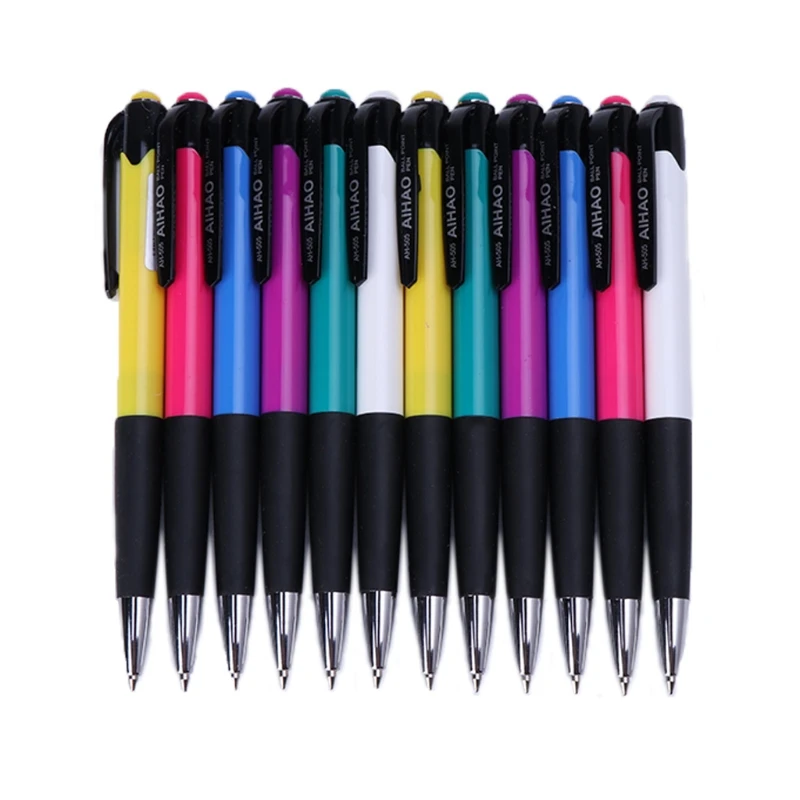

12Pcs 0.7mm Ballpoint Pen Roller Ball Blue Ink Office School Supplies Stationery