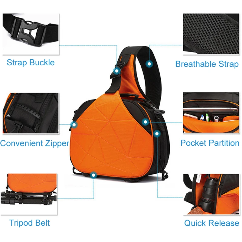 Najtaniej DSLR kamera wideo Sling na ramię crossbody płótno wodoodporna miękka wyściólka mężczyźni kobiety torba Case dla Canon Nikon Sony K1 K2