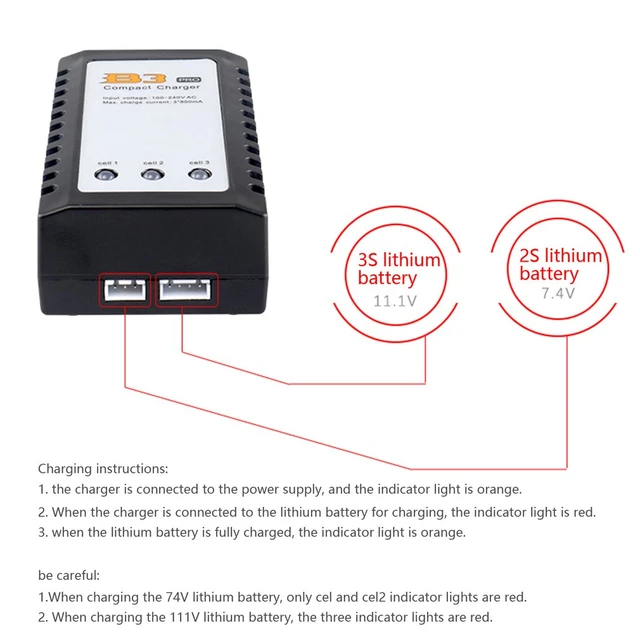 Chargeur de Batteries LiPo V3 pour Batteries 7,4v et 11,1v, tac6604 airsoft