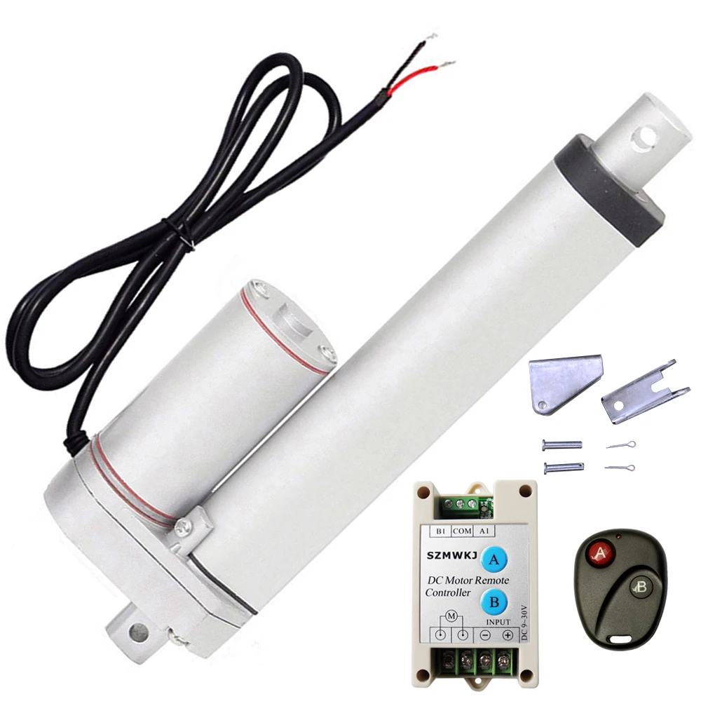 Water Resistant 200mm Stroke Linear Actuator W/ Bracket Wireless Control Kit-8&quot 330lbs DC12V Motor for Auto Car Door Open |