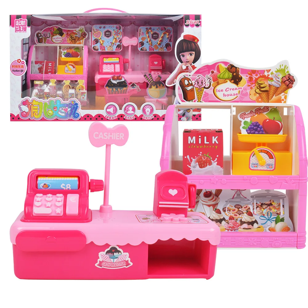 

Orient kare Children Emulate Toy Supermarket Play House Multi-functional Cash Register Character Play Educational Gift