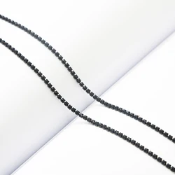 Colorful Rhinestone Chain for DIY Sewing and Clothing Accessories (Black)