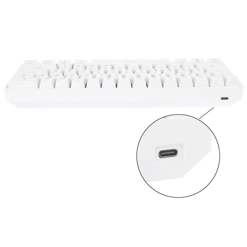 SK61 Portable 60% Mechanical Keyboard Gateron optical Switches RGB Backlit Hot Swappable Wired Gaming Keyboardfor PC Mac