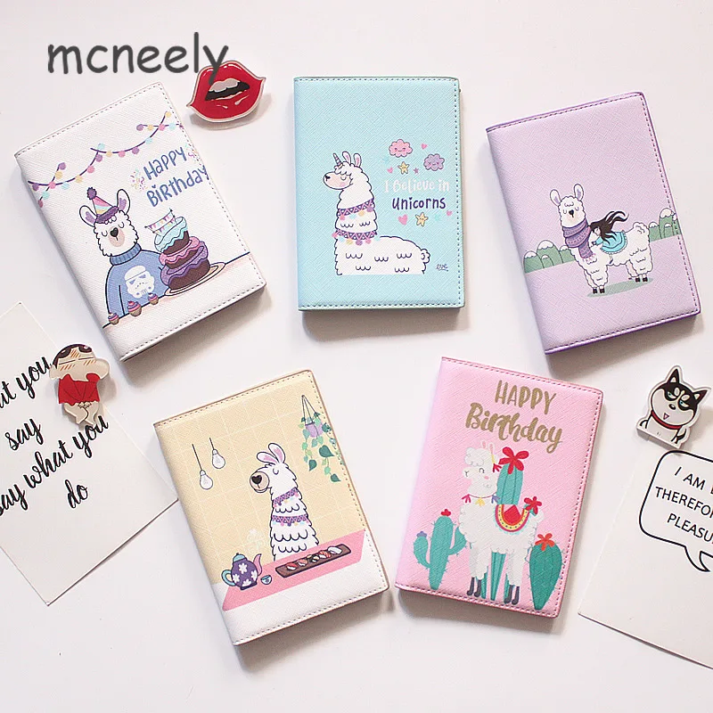 Travel Cute Alpaca Passport Cover Women Fresh Holder Fashion for Passports Girls Case Wallet Pasaporte | Багаж и сумки