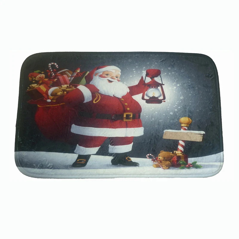 Противоскользящий Рождественский дверной коврик, напольный ковер, напольные коврики, рождественские украшения Санта Клауса, рождественский подарок - Цвет: Santa Claus