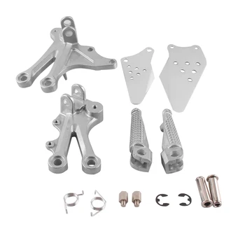 

CNC Motorcycle Footrests Front Rider Foot Pegs Brackets For Kawasaki NINJA ZX10R ZX-10R 2004 2005 Aluminum Alloy