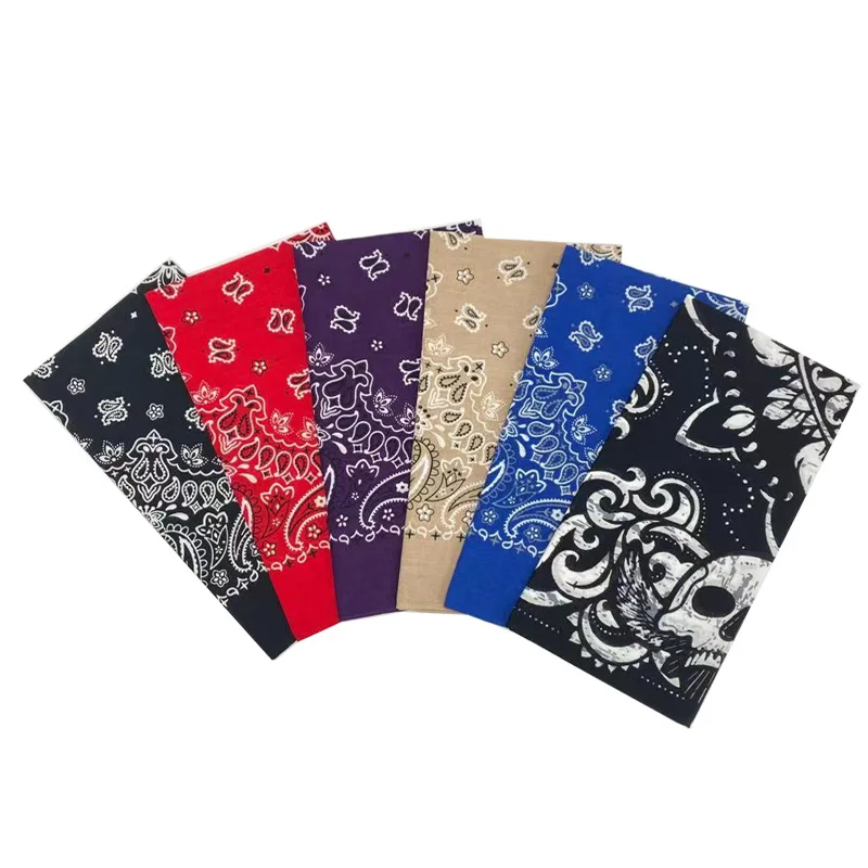 barbour scarf mens kerchief Bandana Unisex Hip Hop Black Hair Band Neck Scarf Sports Headwear Wrist Wraps Head Square Scarves Handkerchief bufanda man scarf