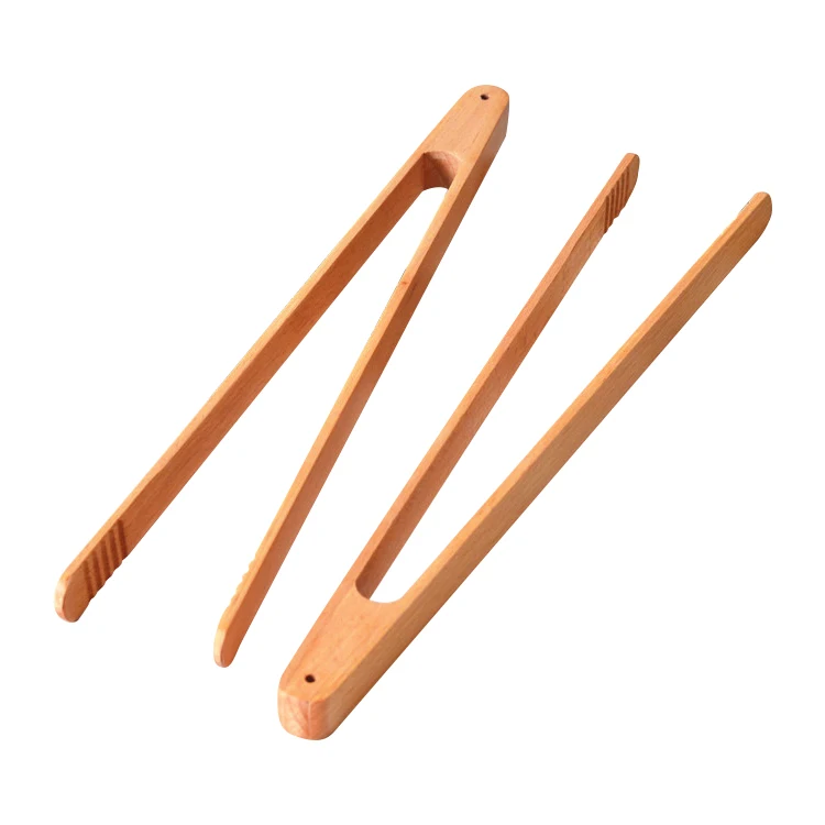 Деревянные кухонные щипцы ELEG-Wood Ultra Grip(упаковка из 2 шт.), 32 см длина, идеально подходит для тостов, фруктов, хлеба и соленья