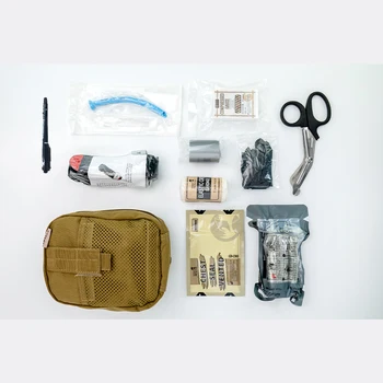 Survival Pouch Outdoor Medical ifak MINI Size IFAK Traini Bag/Package Tactical First Aid Bag Medical Kit Bag Molle EMT Emergency 5