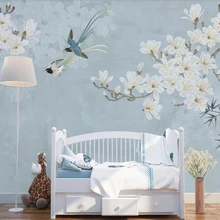 Beibehang пользовательские фото обои 3D цветок магнолии птица настенная декоративная живопись papel де parede обои домашний декор