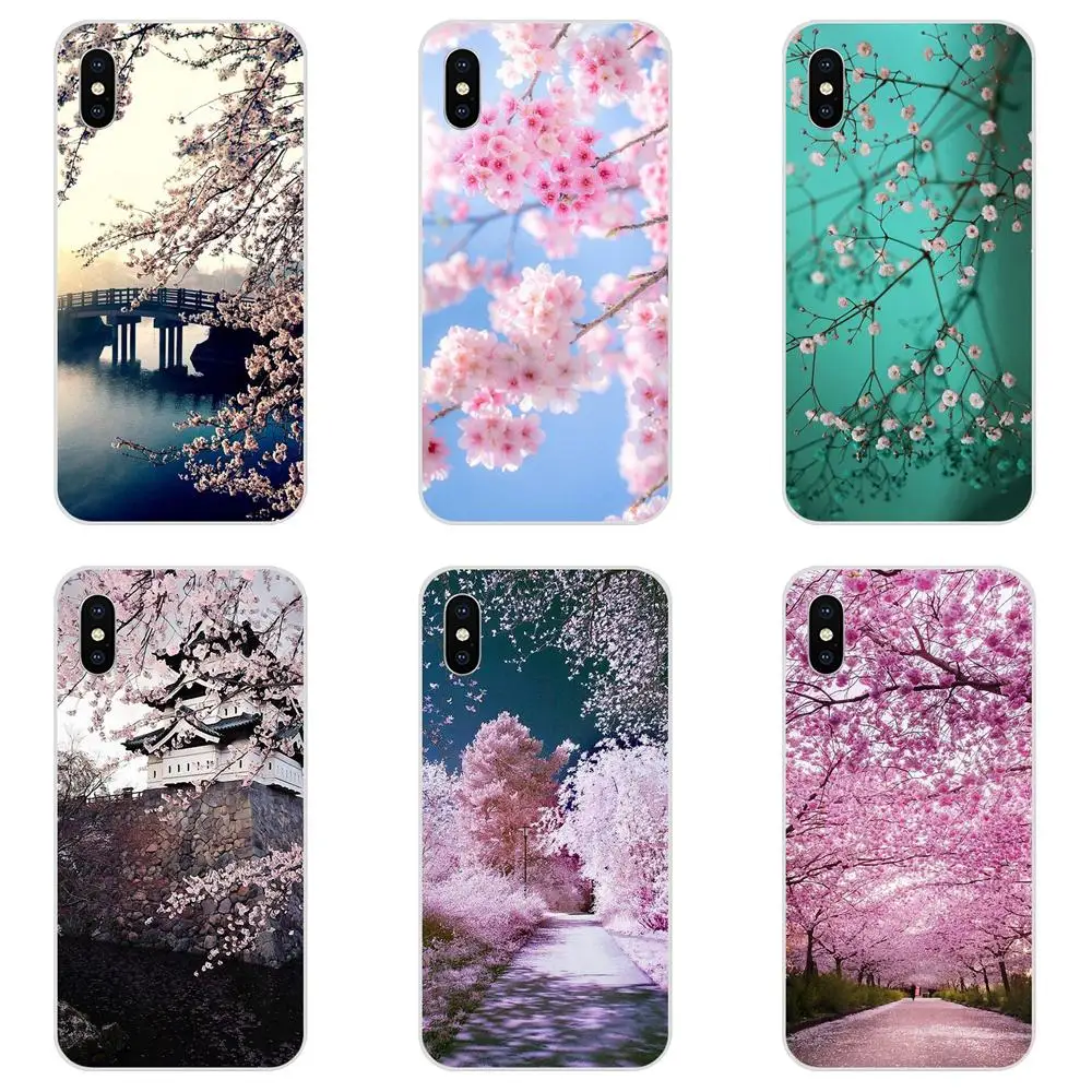 Чехлы из тпу с изображением цветков вишни и сакуры для Huawei P7 P8 P9 P10 P20 P30 Lite Mini Plus Pro Y9