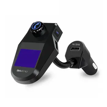 

FM Transmitter 2 Port QC 3.0 Quick Charger Bluetooth Screen MP3 Modulator Support Player Handsfree Kit Siri 1.65'' Car Y8M9