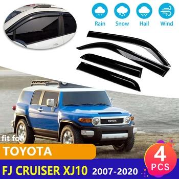 preço 4x Janela Defletores Viseira Toldos De Ventilação Guarda Defletor Abrigos Guarnição Capa Acessórios Do Carro Para Toyota Fj Cruiser Xj10 2007 ~ 2019