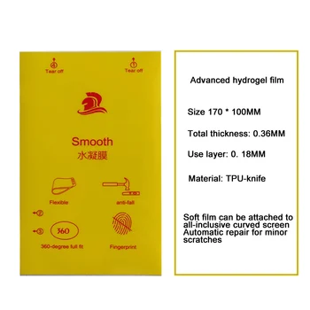 

Mobile Phone Front glass Protective Film Screen Protector For iPhone Samsung and All Mobile Phone Flexible Hydrogel Film