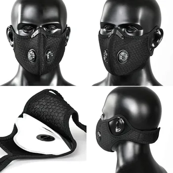 

Breathable Dust Mask With 3 Filters Half Face Reusable Activated Carbon Respirator Facemask Masque Mascarillas Mouth Muffle