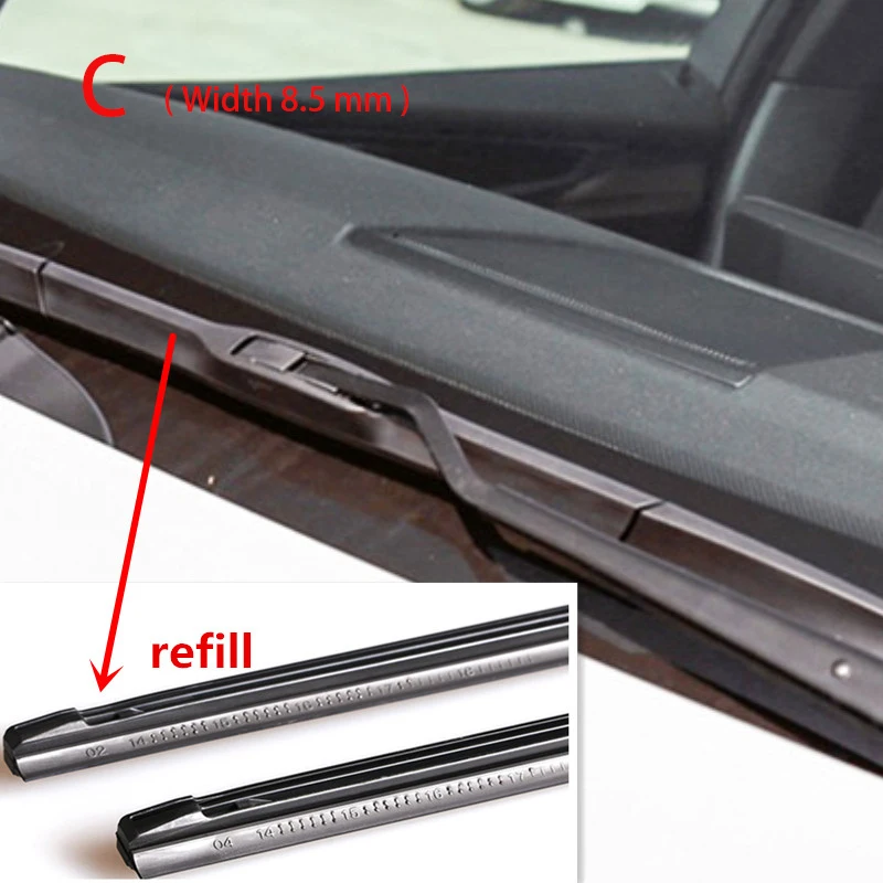 Premium Universal Windshield Wiper Refill Strips - Five Variants