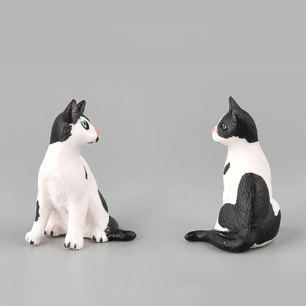 Моделирование мини кошки Kitty фигурка модель статуя домашние украшения подарок Детская Игрушечная модель животного декоративная фигурка для дома сказочная фигурка подарки