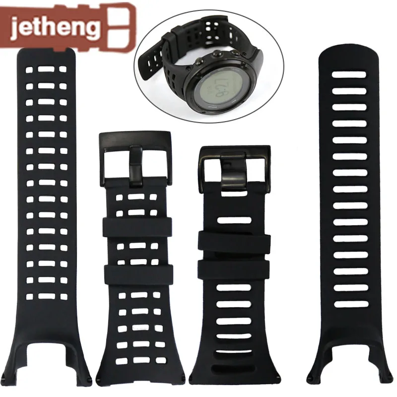 

Rubber Watch Band Suitable for Suunto Ambit 3 Peak / Sport / Run / 2 / 2S /2R /1 smart wristband with steel Clasp