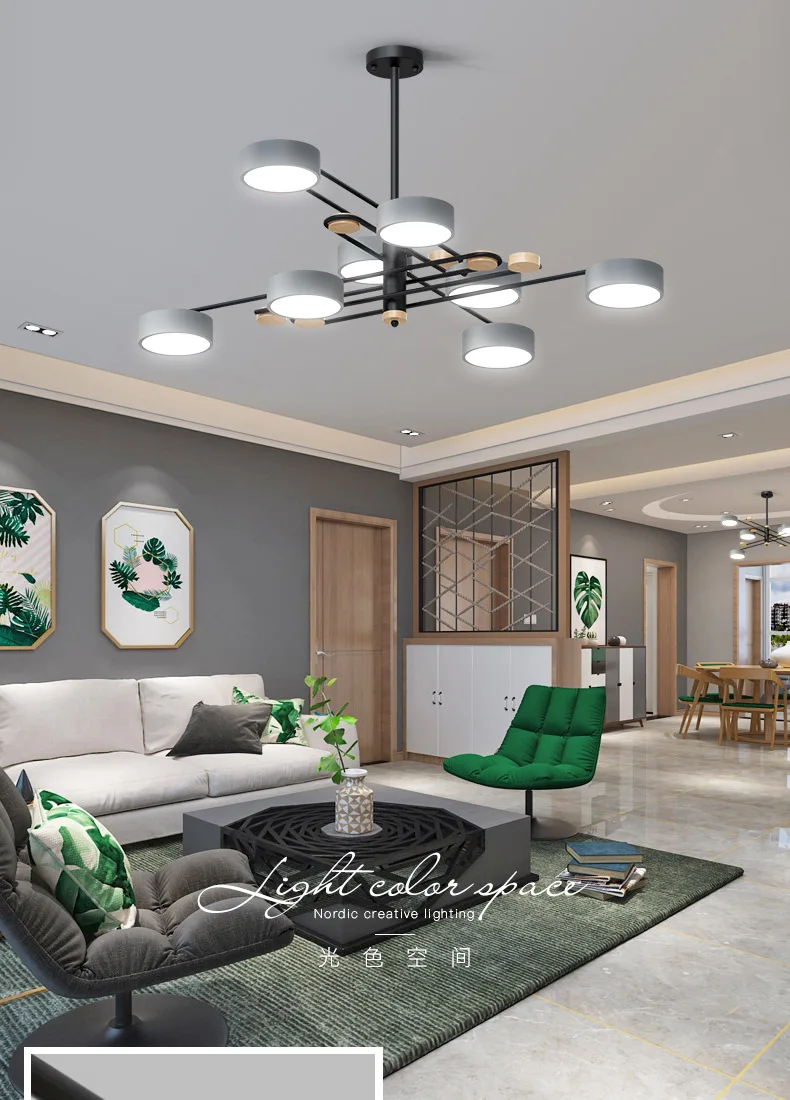 

Nordic Contemporary Design Chandelier Lighting for Bedroom Living Room Loft Dining Room Modern Home LED Decor Lamp