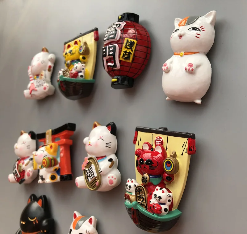 3D Смола Кот Плутос магниты на холодильник Япония, Япония, туристический сувенир украшения для холодильников магнит сообщение паста