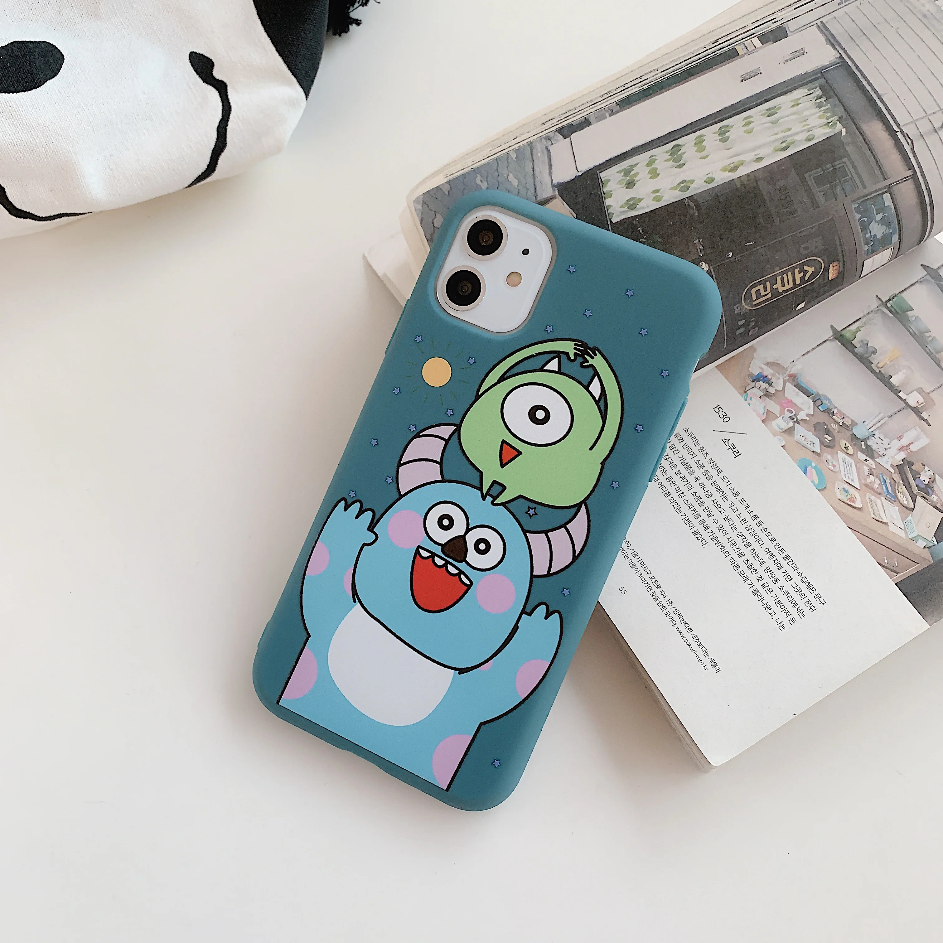 

Cute Cartoon Monsters University Sulley Mike Case For iPhone 11 Pro Xs Max Xr X 8 7 6 Plus 3D Lovely Soft Silicon Back Cover