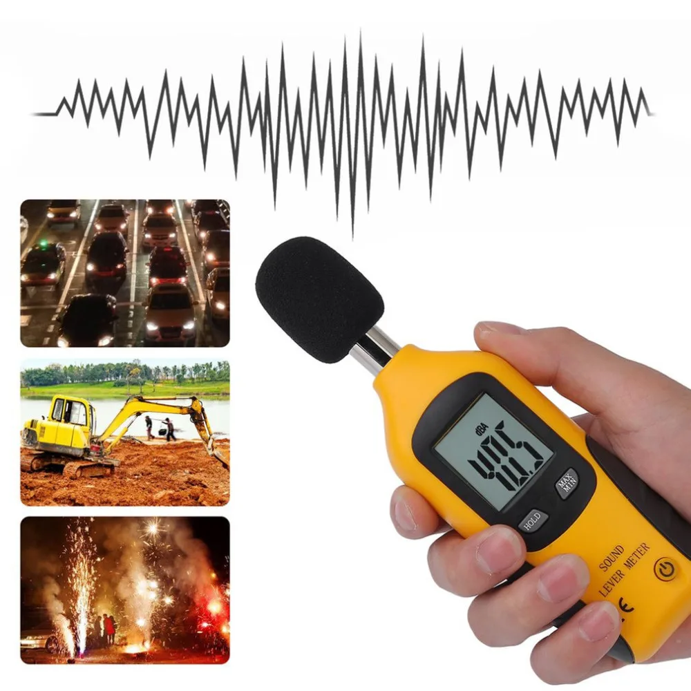 

HT-80A Mini Portable Size Sound Level Meter LCD Digital Screen Display Noise Tester Noise Decibel Monitor Pressure Tester