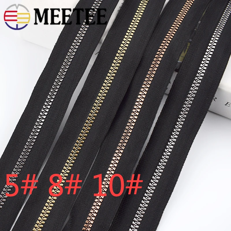 

Meetee 2/4M 5# 8# 10# Resin Zipper Coded Coil Zippers for Sewing Bag Zips Repair Open-end Jackets Zip DIY Garment Accessories