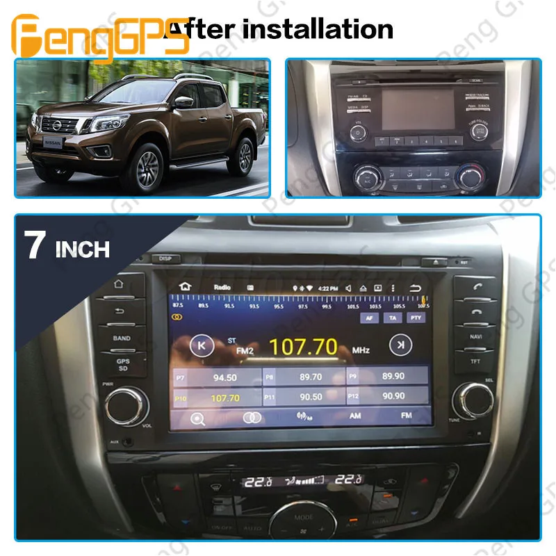 Sale Android 9.0 4+64GB px5 Built-in DSP Car DVD Player multimedia Radio For NISSAN NP300 Navara 2014+ GPS Navigation Headunit SatNav 1