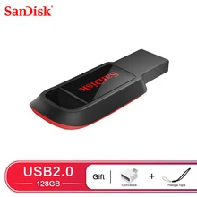 SanDisk CZ61 USB флеш-накопитель 128 Гб 64 ГБ 32 ГБ 16 ГБ Черный флеш-накопитель USB 2,0 Флешка флеш-накопитель Профессиональный u-диск для ноутбука/ПК