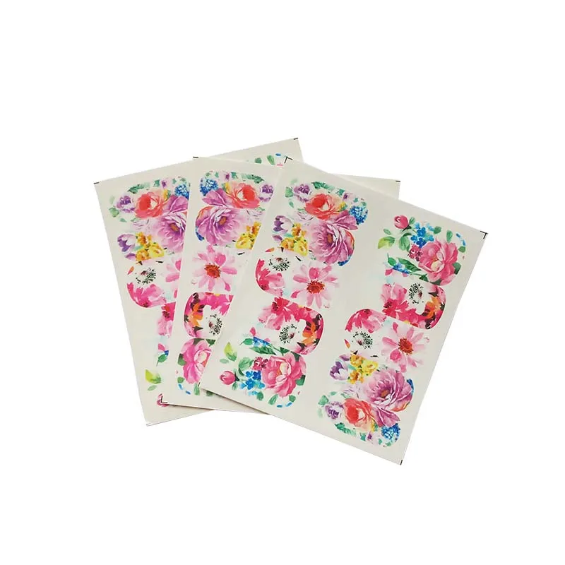

3pcs Set Flower Full Wraps Nail Art Water Transfer Stickers Manicure Decals DIY A20