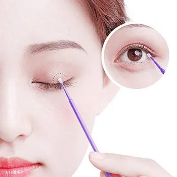 

100Pcs L/M/S Durable Individual Eyelash Grafting Extension Kit Lash Cleaning Removing Stick Makeup Cotton Swab #