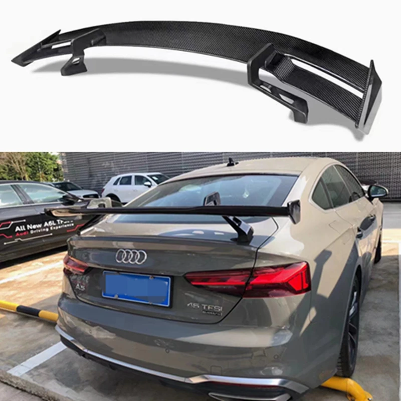 

TTS style Carbon Fiber Rear Tunk Spoiler For AUDI A5 S5 RS5 2017 2018 2019 2020 2021 Wing Lip Spoilers Car Accessories