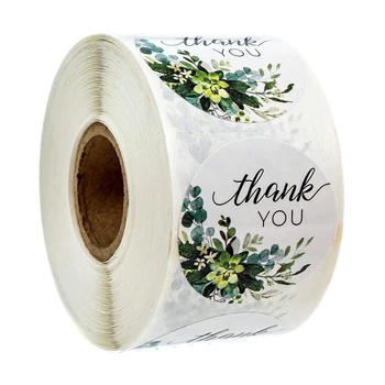 

500pcs/roll thank you stickers handmade seal labels custom sticker scrapbooking for gift decoration stationery sticker