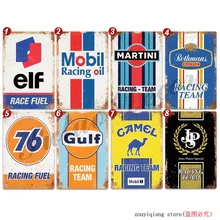 Горячие вывески команды гонок Ретро оловянные вывески винтажные металлические знаки для гаража декор стен